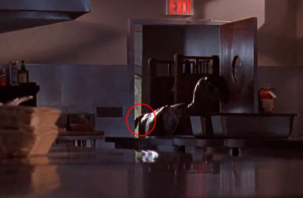 jurassic park velociraptor in the kitchen